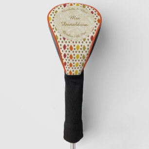 Oak leaves and Acorns Fall Autumn Wedding Custom Golf Head Cover