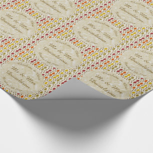Oak leaves and Acorns Fall Autumn Wedding Custom Wrapping Paper