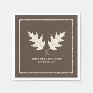 Oak Leaves Autumn Wedding Napkins