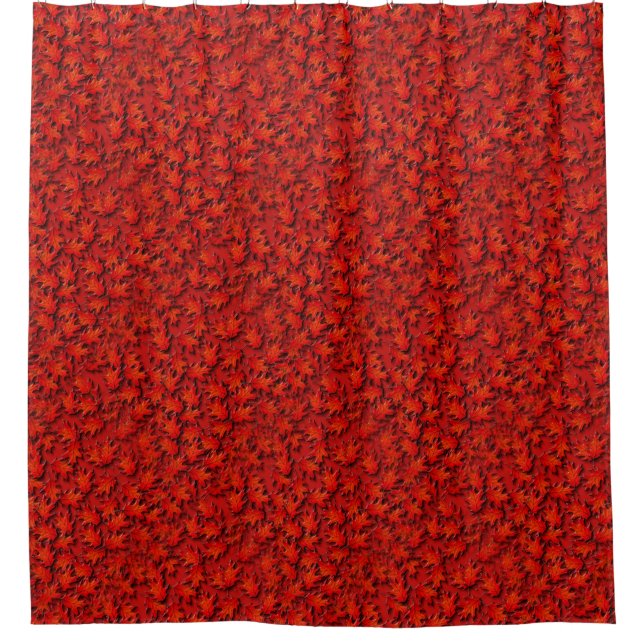 Oak Leaves Nature Art Pattern  Shower Curtain (Front)