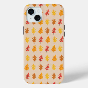 Oak Leaves Pattern iPhone 15 Mini Case