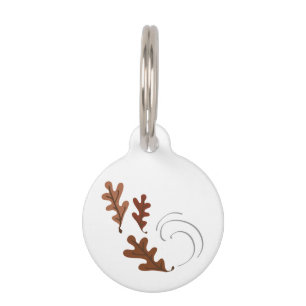 Oak Leaves Pet Tag