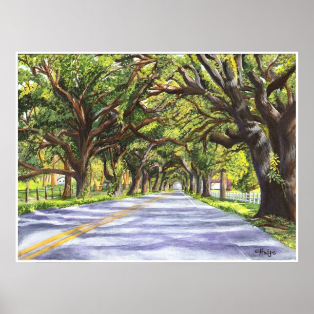 Oak Lined Road Poster (Front)