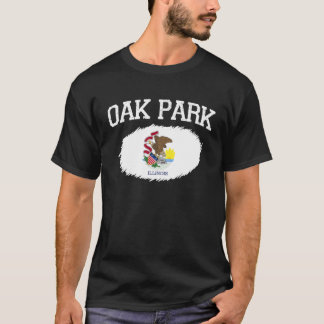 OAK PARK IL ILLINOIS Flag Vintage USA Sports Men W T-Shirt