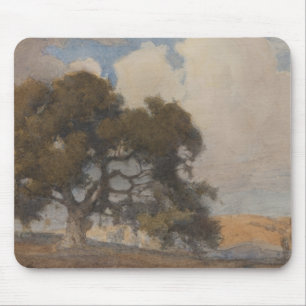 Oak Tree (1910) – Majestic Vintage Watercolor Mouse Pad