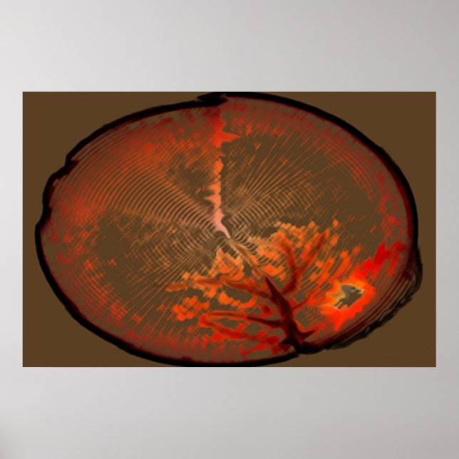 Oak Tree At Sunrise Poster (Front)