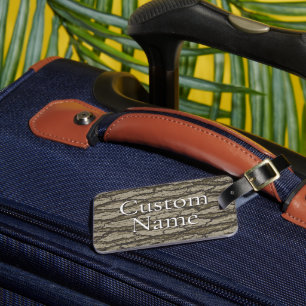 Oak Tree Bark Camo for Men Hunting Apparel Luggage Tag