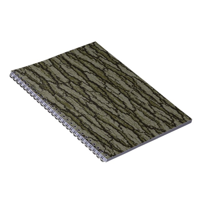 Oak Tree Bark Pattern Botomlands Camo Notebook (Right Side)