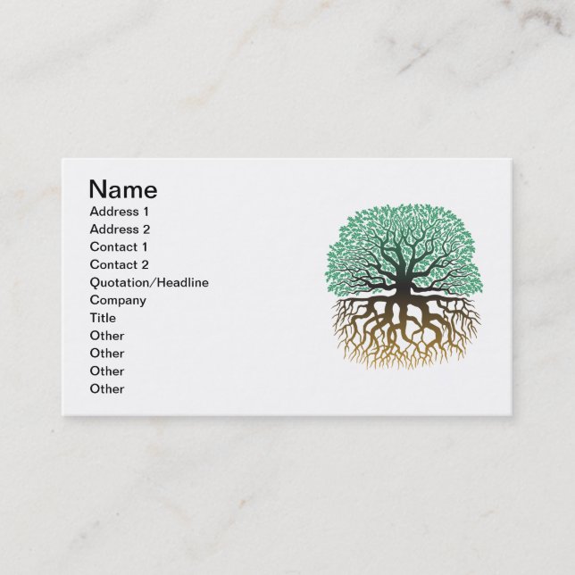 Oak Tree Business card (Front)
