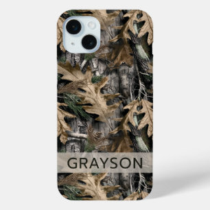 Oak Tree Camouflage Personalised Case-Mate iPhone 15 Mini Case
