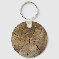 Oak Tree Cross Section Key Ring
