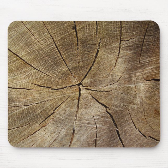 Oak Tree Cross Section Mouse Mat (Front)