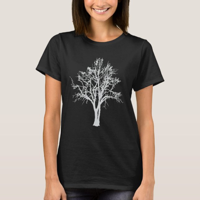 Oak Tree Design T-Shirt For Nature Lovers & Tree H (Front)