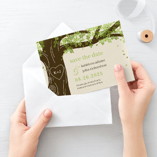 Oak Tree EDITABLE COLOR Save The Date Card