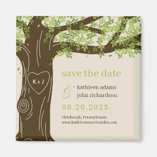 Oak Tree EDITABLE COLOR Save The Date Magnet