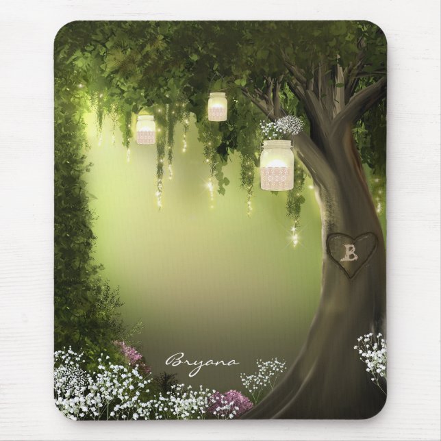 Oak Tree Enchanted Forest Garden Mouse Pad (Front)