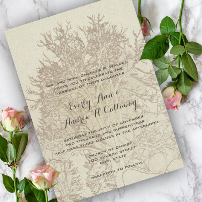 Oak Tree Forest Wedding Invitation (Creator Uploaded)