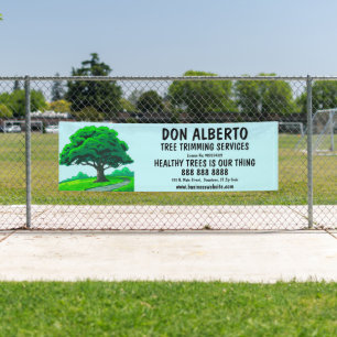 Oak Tree Logo Custom Tree Trimming Service Banner