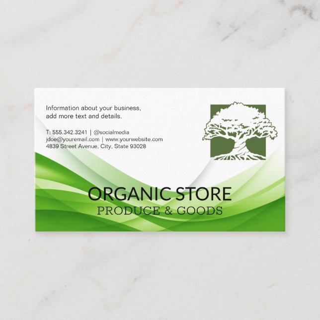 Oak Tree Logo | Nature  Business Card (Front)