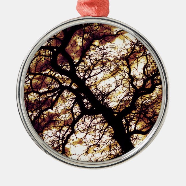 Oak Tree Metal Tree Decoration (Front)