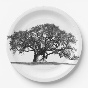 OAK TREE PAPER PLATE