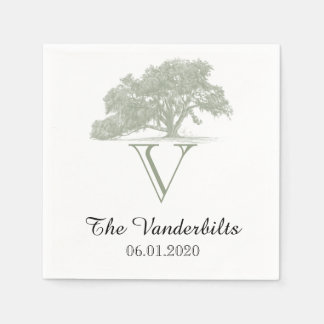 Oak Tree Plantation Wedding Napkin