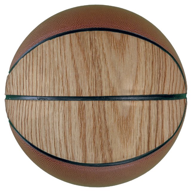 Oak Wood Grain Look Basketball (Front)