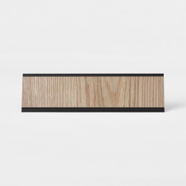 Oak Wood Grain Look Desk Name Plate (Front)