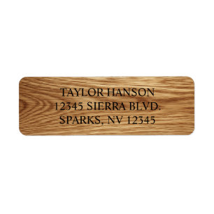 Oak Wood Image Logo Black Text