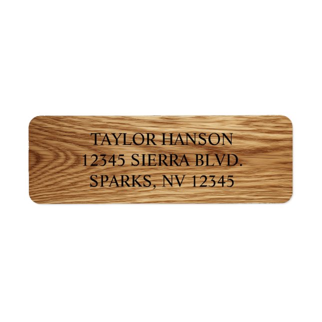 Oak Wood Image Logo Black Text (Front)