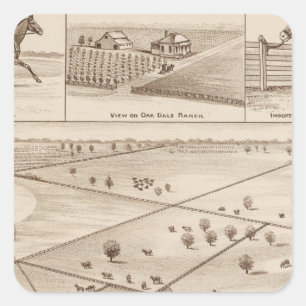 Oakdale Ranch Square Sticker