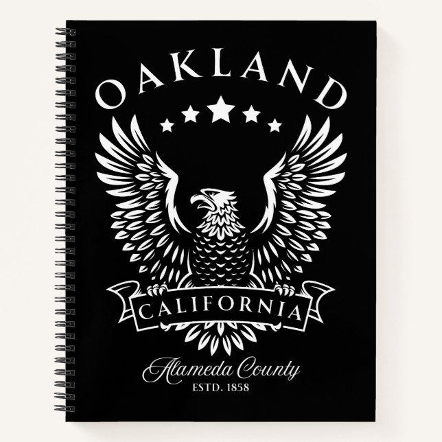 Oakland Alameda County California Vintage Eagle Notebook (Front)