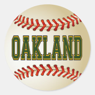 OAKLAND BASEBALL CLASSIC ROUND STICKER