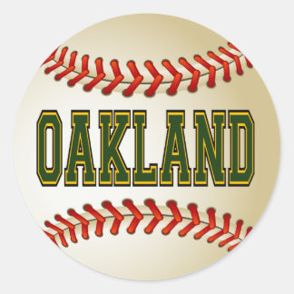 OAKLAND BASEBALL CLASSIC ROUND STICKER
