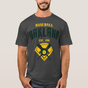 Oakland Baseball Est 1901 Vintage Look Text T-Shirt