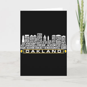 Oakland Baseball Team All Time Legends Oakland Cit Card