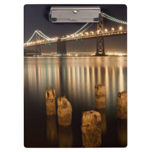 Oakland Bay Bridge night reflections. Clipboard