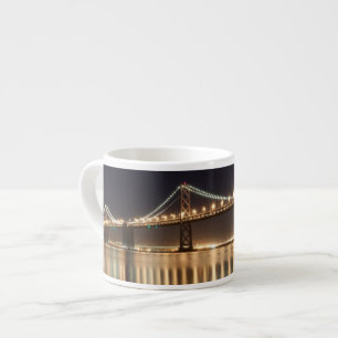 Oakland Bay Bridge night reflections. Espresso Cup