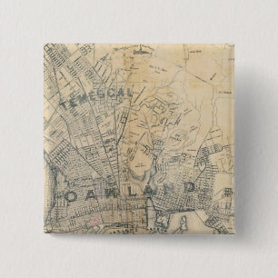 Oakland, Berkeley, Alameda 15 Cm Square Badge