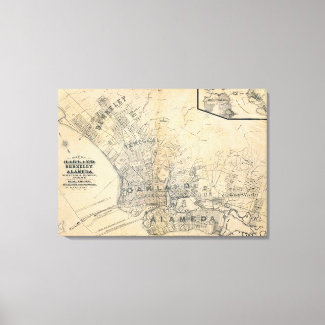 Oakland, Berkeley, Alameda Canvas Print (Front)