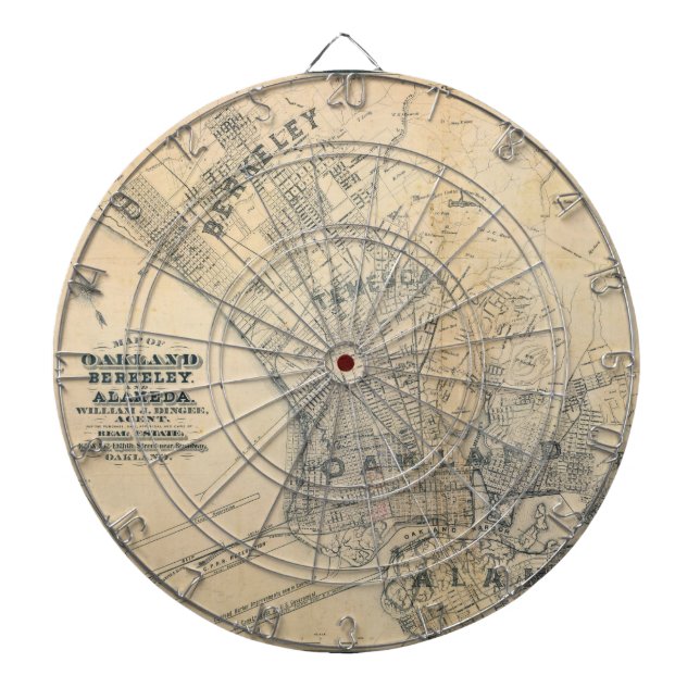 Oakland, Berkeley, Alameda. Dartboard (Front)