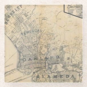 Oakland, Berkeley, Alameda Glass Coaster