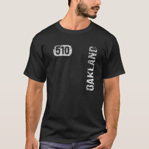 Oakland California 510 Area Code Vintage Retro T-Shirt