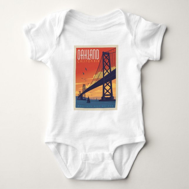 Oakland, California Baby Bodysuit (Front)