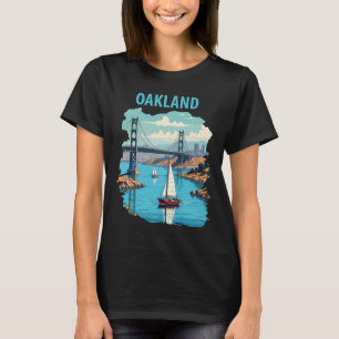 Oakland California Bay Bridge Harbour Travel T-Shirt