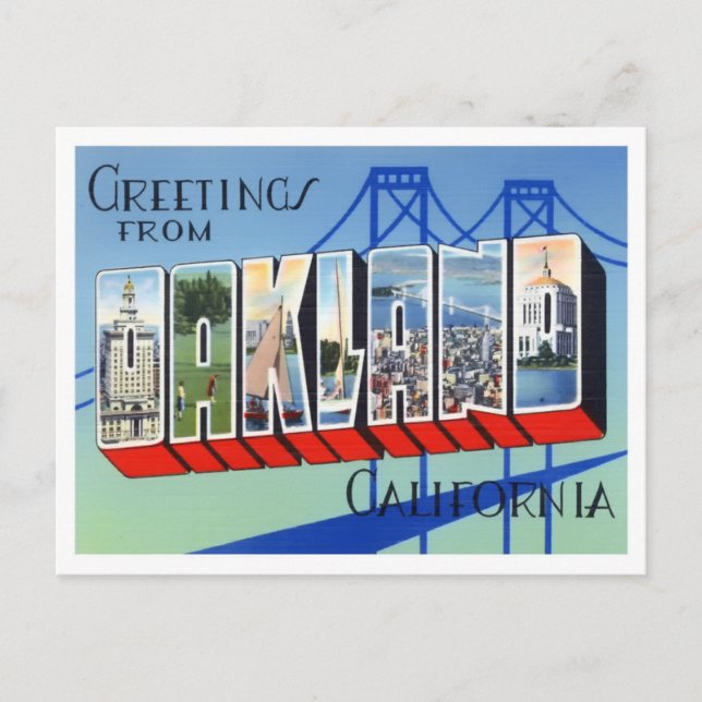 Oakland, California Big Letters Postcard (Front)