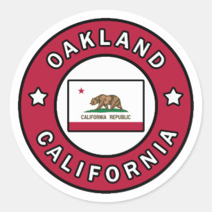 Oakland California Classic Round Sticker