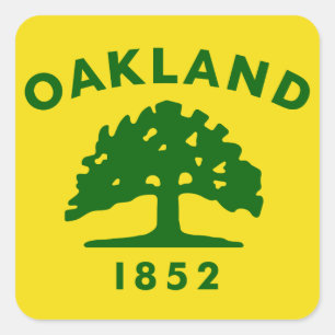 Oakland, California Flag Square Sticker