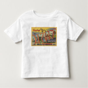 Oakland, California - Large Letter Scenes Toddler T-Shirt