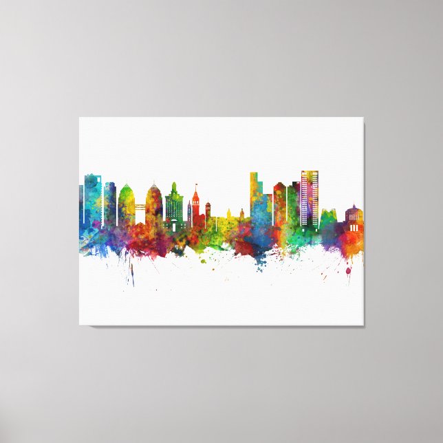 Oakland California Skyline Canvas Print (Front)
